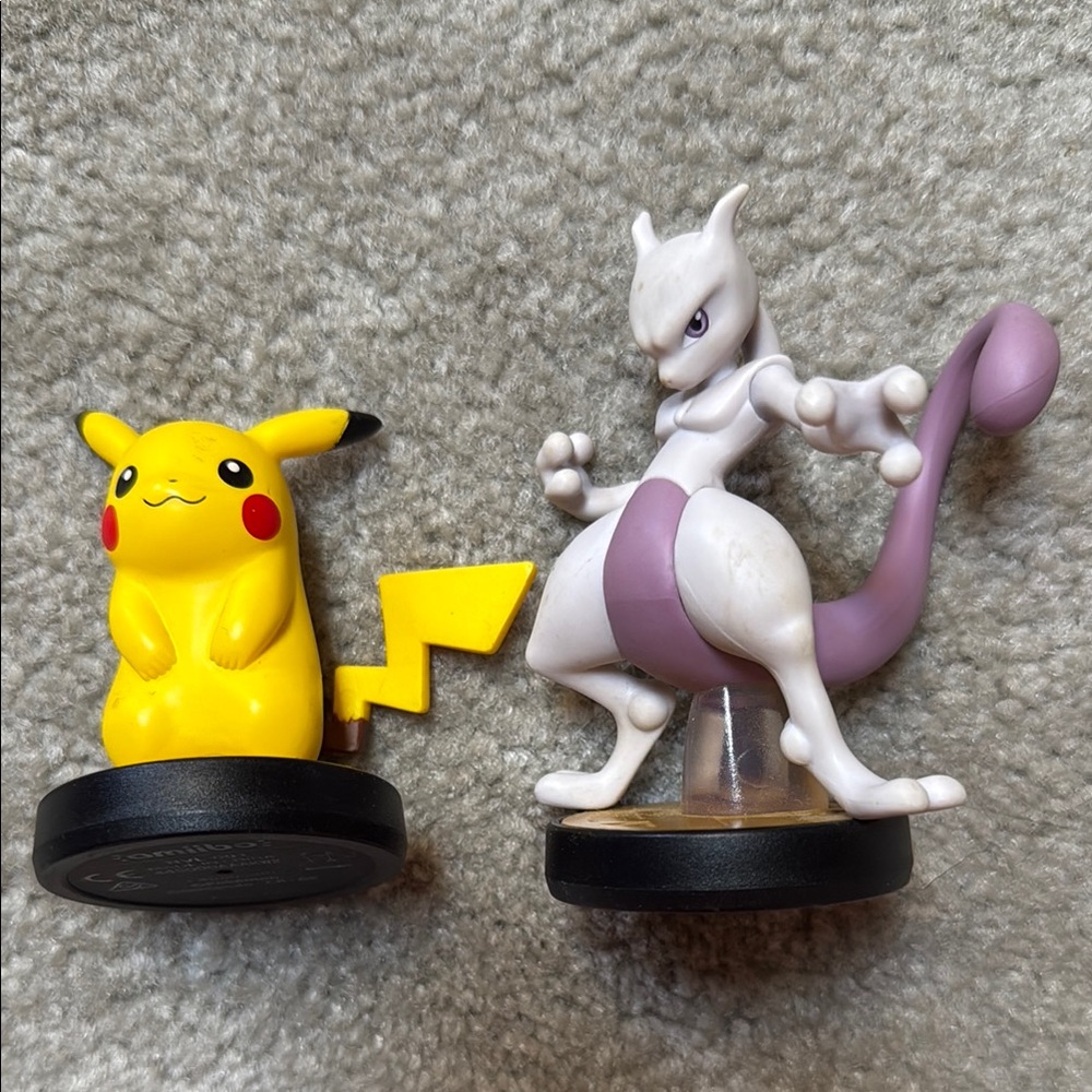 Pokemon Pikachu and Mewtwo Figures - Super Smash Bros. series
